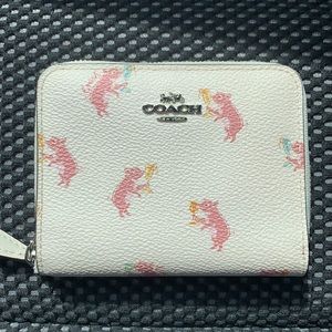 Coach zip around wallet piggy party